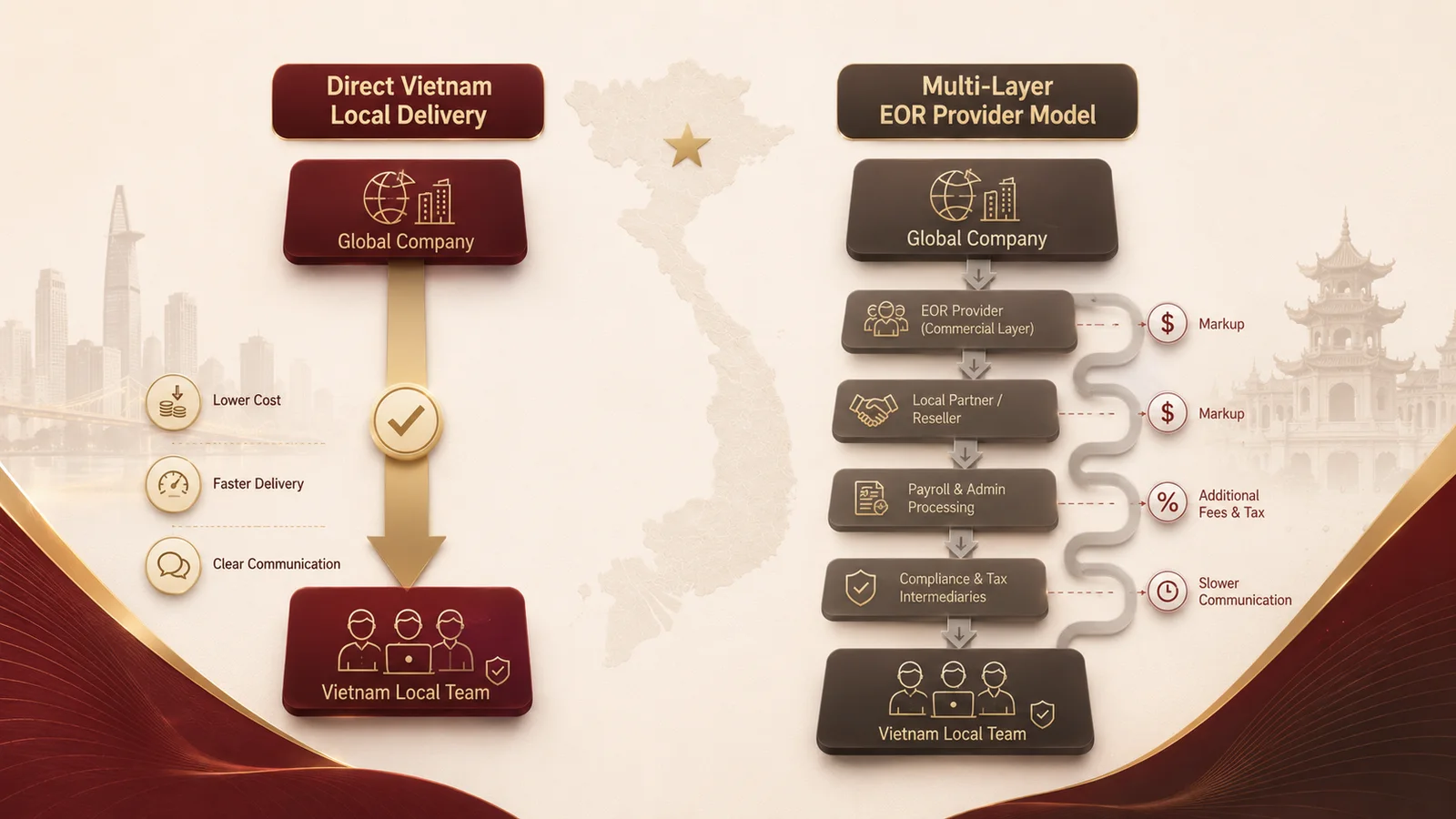 Direct Vietnam local delivery versus multi-layer EOR provider model