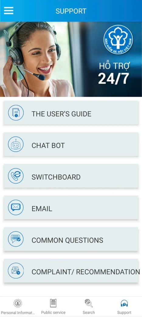VssID support menu